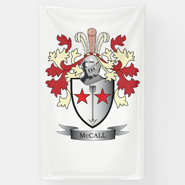 Lona Escudo de armas del escudo de la familia de McCall (Vertical)