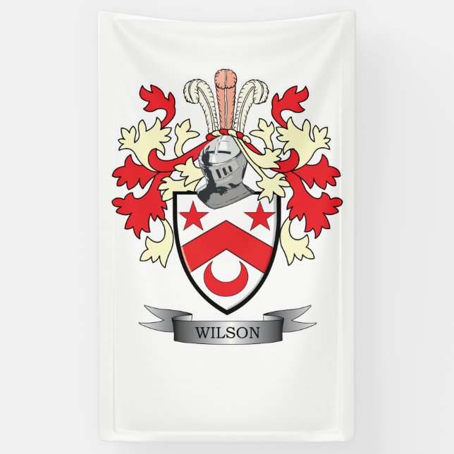 Lona Escudo de armas del escudo de la familia de Wilson (Vertical)