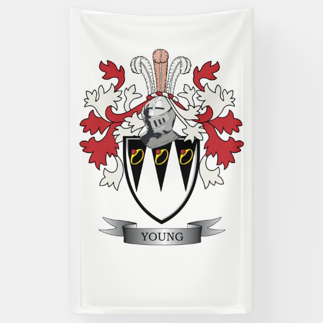 Lona Escudo de armas joven del escudo de la familia (Vertical)
