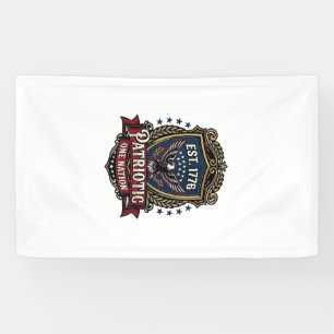 Lona Escudo de batalla patriótico 1776 Símbolo inspirad