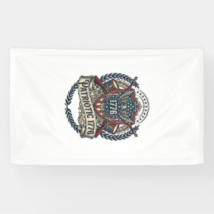 Lona Escudo de batalla patriótico 1776 Símbolo inspirad