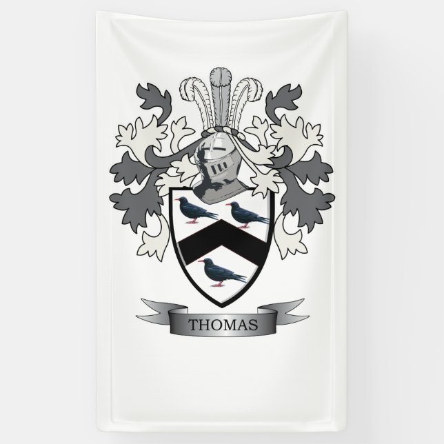 Lona Escudo de la familia de Thomas (Vertical)