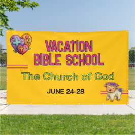 Lona Escuela Bíblica de Vacaciones Iglesia Amarillo Dor