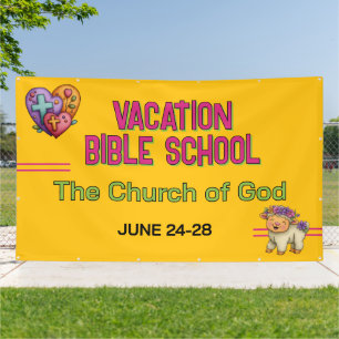Lona Escuela Bíblica de Vacaciones Iglesia Amarillo Dor