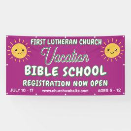 Lona Escuela Bíblica de Vacaciones Sol Sonriente