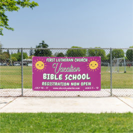 Lona Escuela Bíblica de Vacaciones Sol Sonriente
