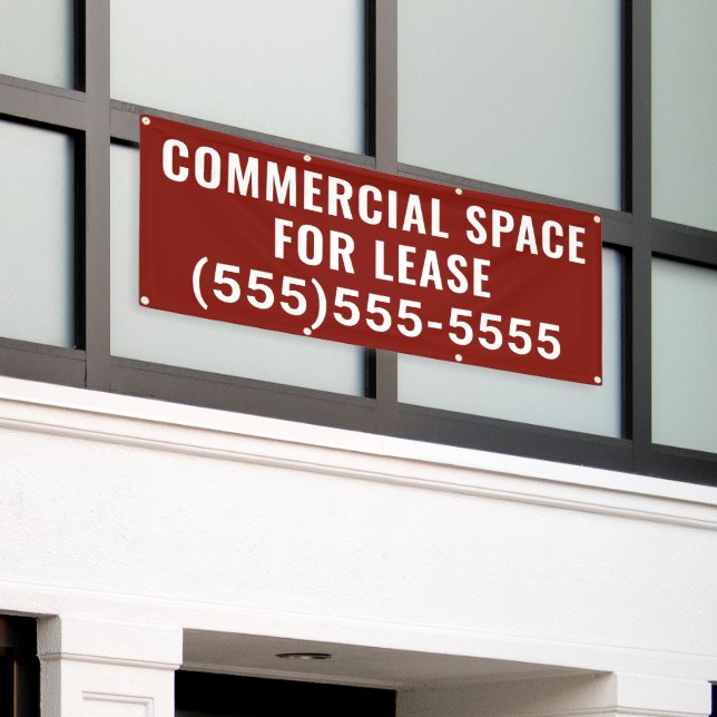 Lona Espacio Comercial para Alquilar Banner (Edificio exterior)