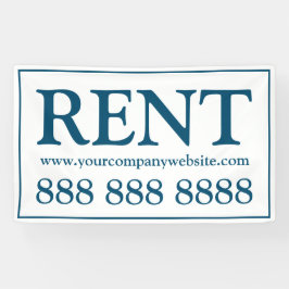 Lona Espacio de alquiler comercial Verde azulado simple