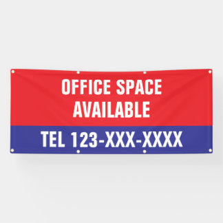 Lona Espacio de Oficina Disponible Banner Comercial Per