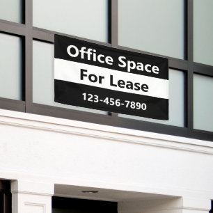 Lona Espacio de oficina para alquilar en blanco y negro