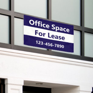 Lona Espacio de oficina para arrendamiento azul oscuro