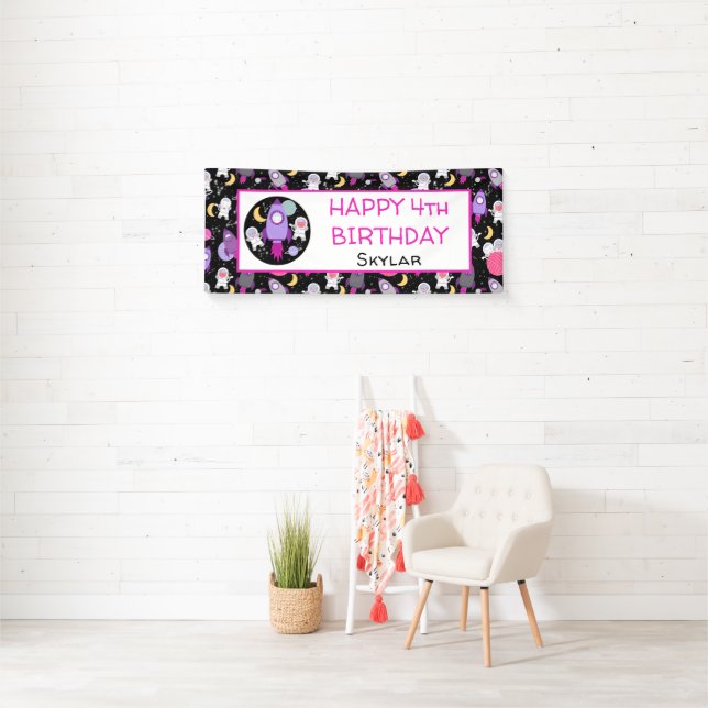 Lona Espacio Ultraterrestre Gatita Astronauta Gato Cump (In situ)