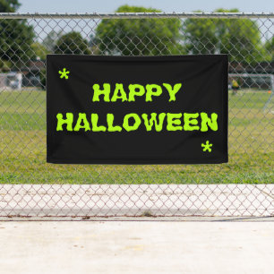 Lona espanto verde, asustado Feliz Halloween, fiesta