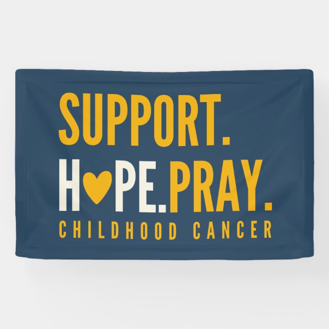 Lona esperanza de apoyo al cáncer infantil Rótulo de ba (Horizontal)