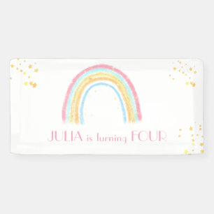 Lona Espinoso arcoiris pastel Cumpleaños