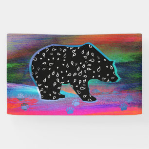 Lona Espíritu de oso negro Colores de luz del norte
