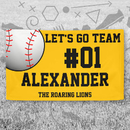 Lona Espíritu del equipo de béisbol Black Gold