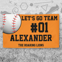 Espíritu del equipo de béisbol negro naranja