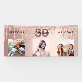 Lona Espuma de purpurina de oro rosa de foto de 30 años