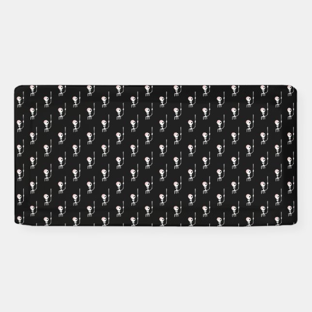 Lona Esqueleto de Halloween con espada (Horizontal)