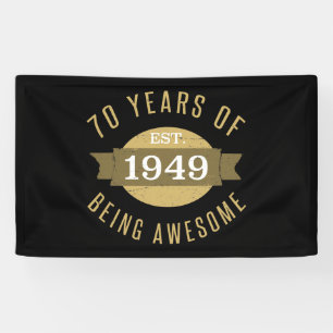 Lona Establecido en 1949 70º cumpleaños