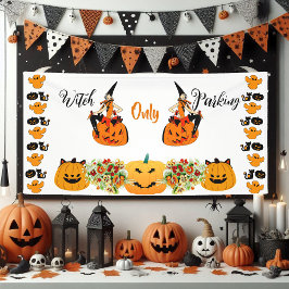 Lona Estacionamiento de Brujas Sólo Halloween Jack O La