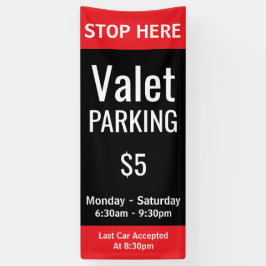 Lona Estacionamiento de Valet Personalizado