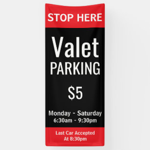 Lona Estacionamiento de Valet Personalizado