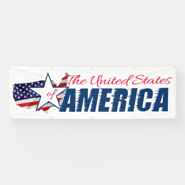 Lona Estados Unidos de América 4 de julio (Horizontal)