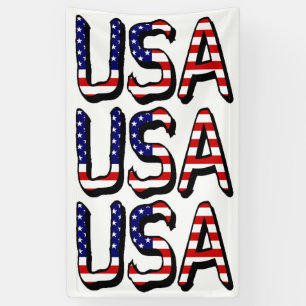 Lona Estados Unidos sobre la bandera de Estados Unidos 