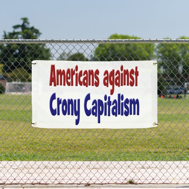 Lona Estadounidenses contra el capitalismo crónico text (in situ)