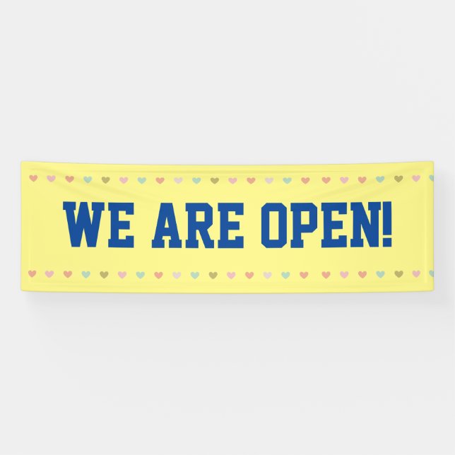 Lona Estamos abiertos (Horizontal)