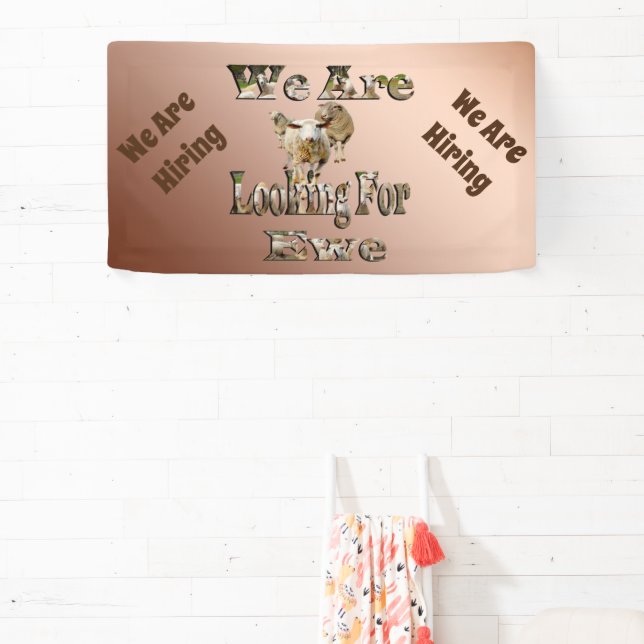 Lona Estamos Contratando, Divertido Pun De Oveja, Carte (in situ)