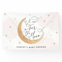 Estamos en el Baby Shower rosa de la luna