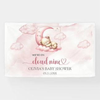 Lona Estamos en el chica rosa de nube nueve Baby Shower