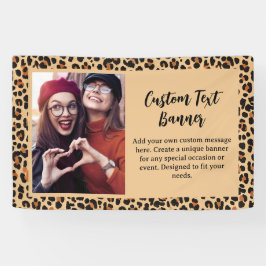 Lona Estampa de leopardo de otoño con foto personalizad