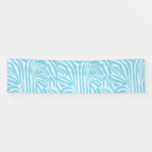 Lona Estampado de cebra azul y blanco en negrita