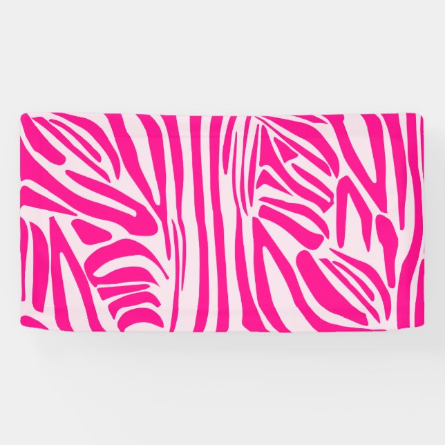 Lona Estampado de cebra rosa (Horizontal)