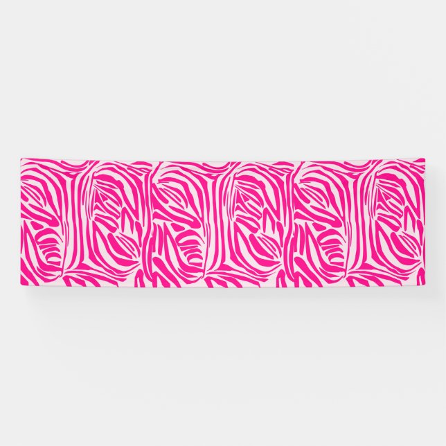 Lona Estampado de cebra rosa (Horizontal)