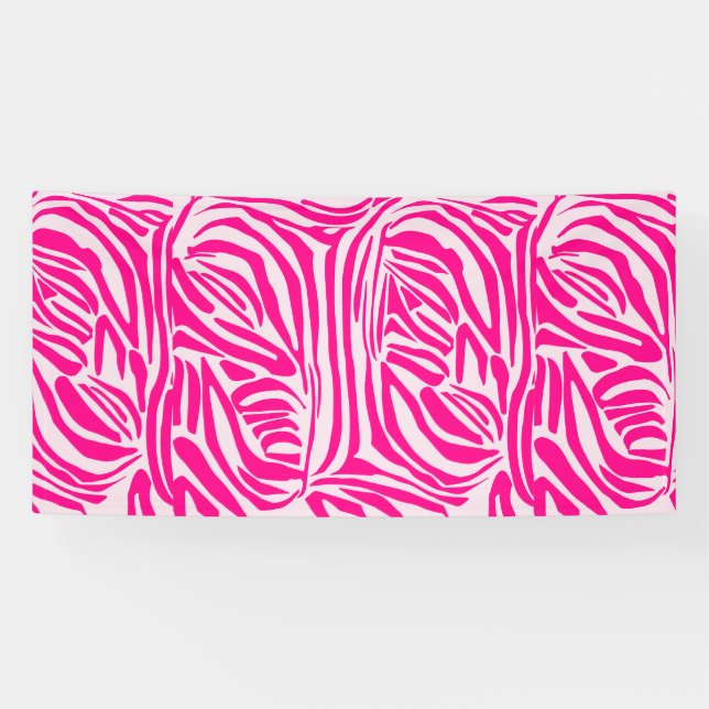 Lona Estampado de cebra rosa (Horizontal)