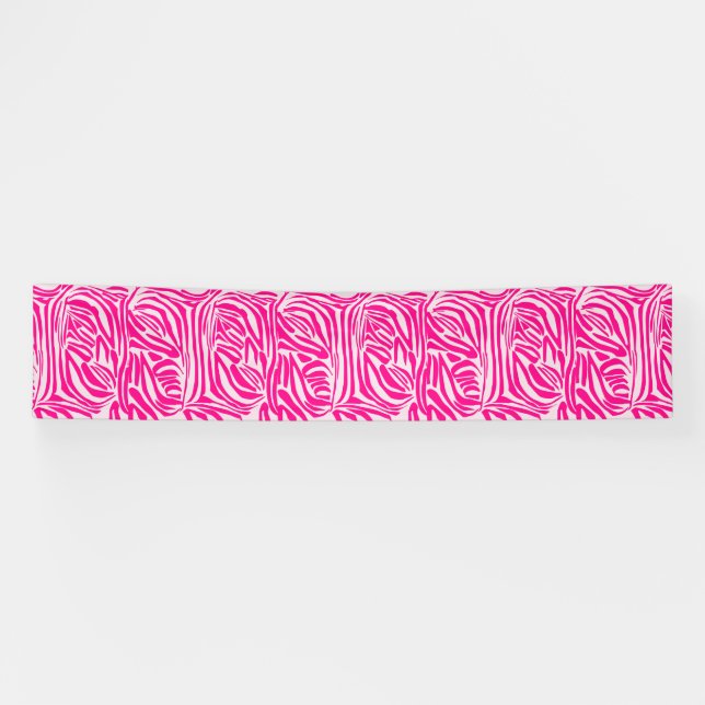 Lona Estampado de cebra rosa (Horizontal)