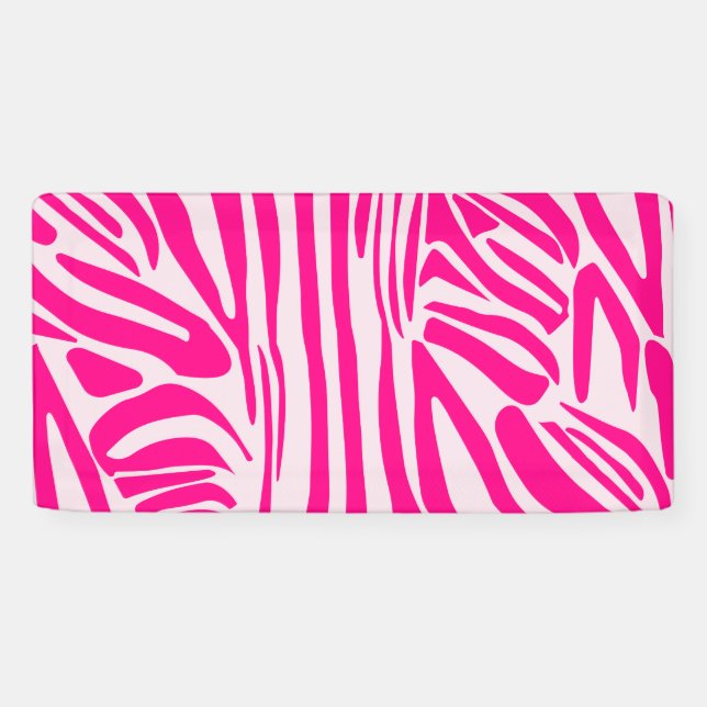 Lona Estampado de cebra rosa (Horizontal)