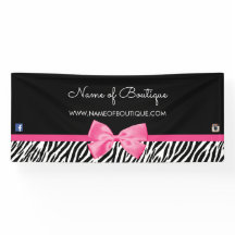 Estampado de zebra de moda y boutique rosado