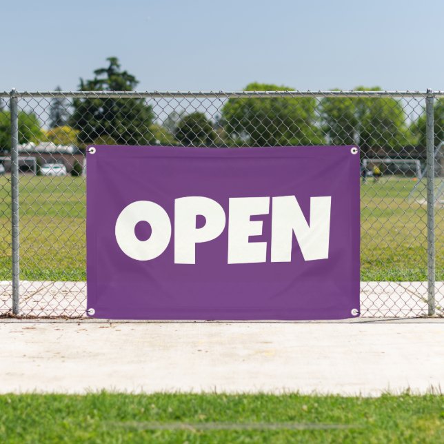 Lona Estandarte abierto morado (in situ)