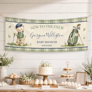 Lona Estandarte de agua para baby shower de golf con os