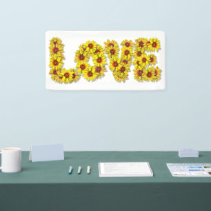 Lona Estandarte de Amor de Girasoles