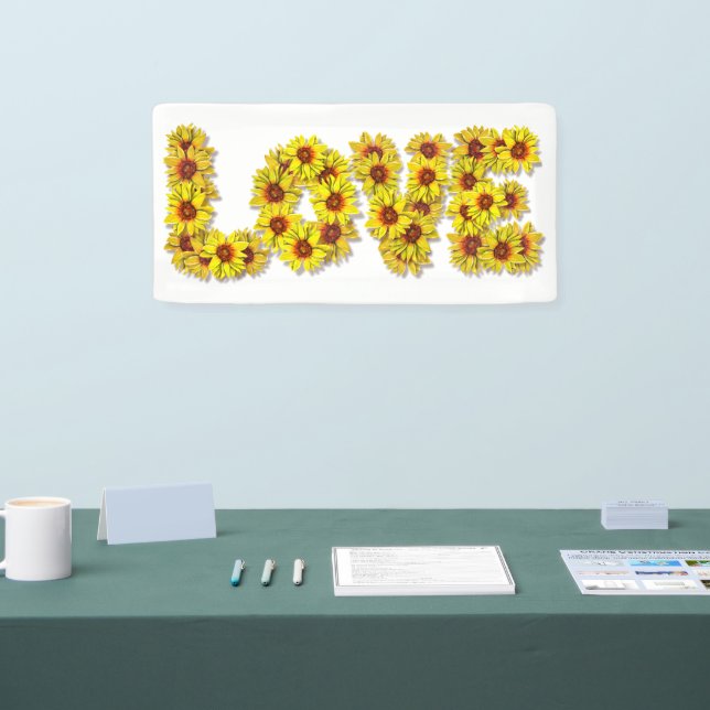 Lona Estandarte de Amor de Girasoles (Feria)