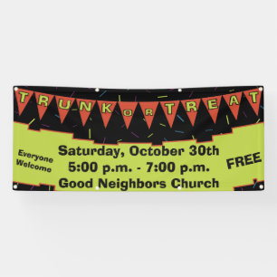 Lona Estandarte de banderines de Trunk Or Treat