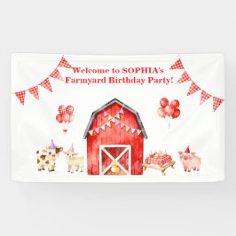 Lona Estandarte de Bienvenida de Cumpleaños de Animales