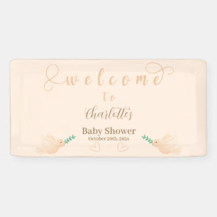 Lona Estandarte de bienvenida para baby shower de adora
